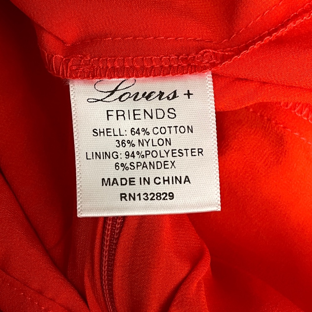 Lovers + Friends Red Lace Ruffle Strapless Mini Dress XXS NWT - Picture 12 of 14